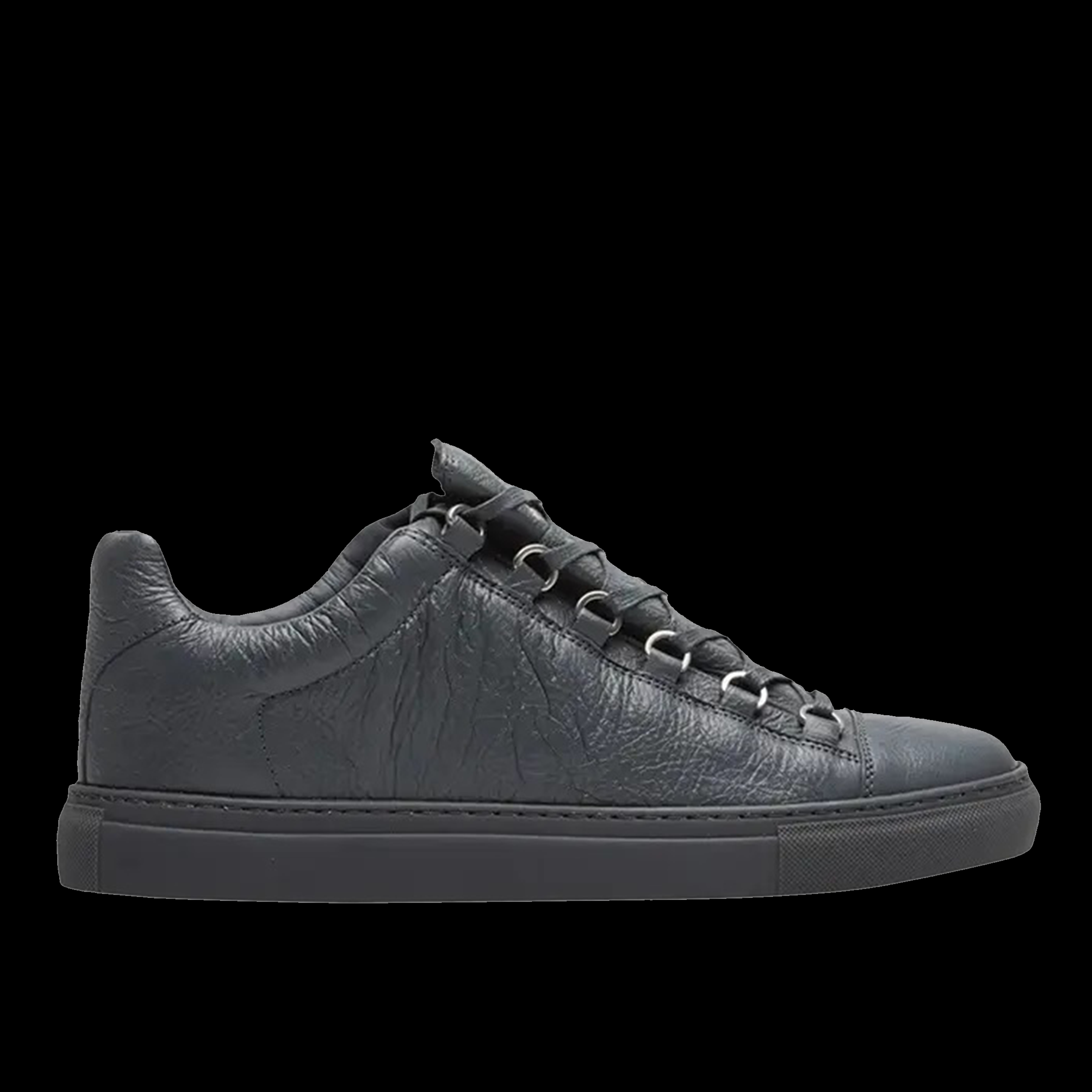 balenciaga arena leather low gray