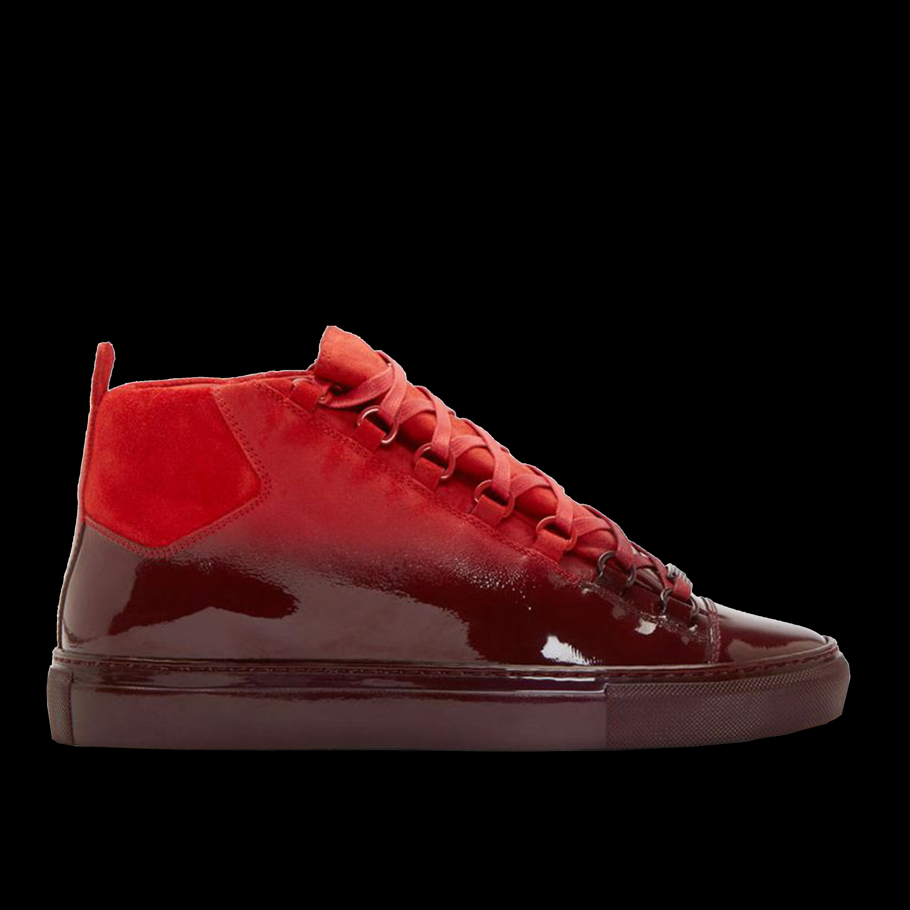 balenciaga arena High Leather red/black