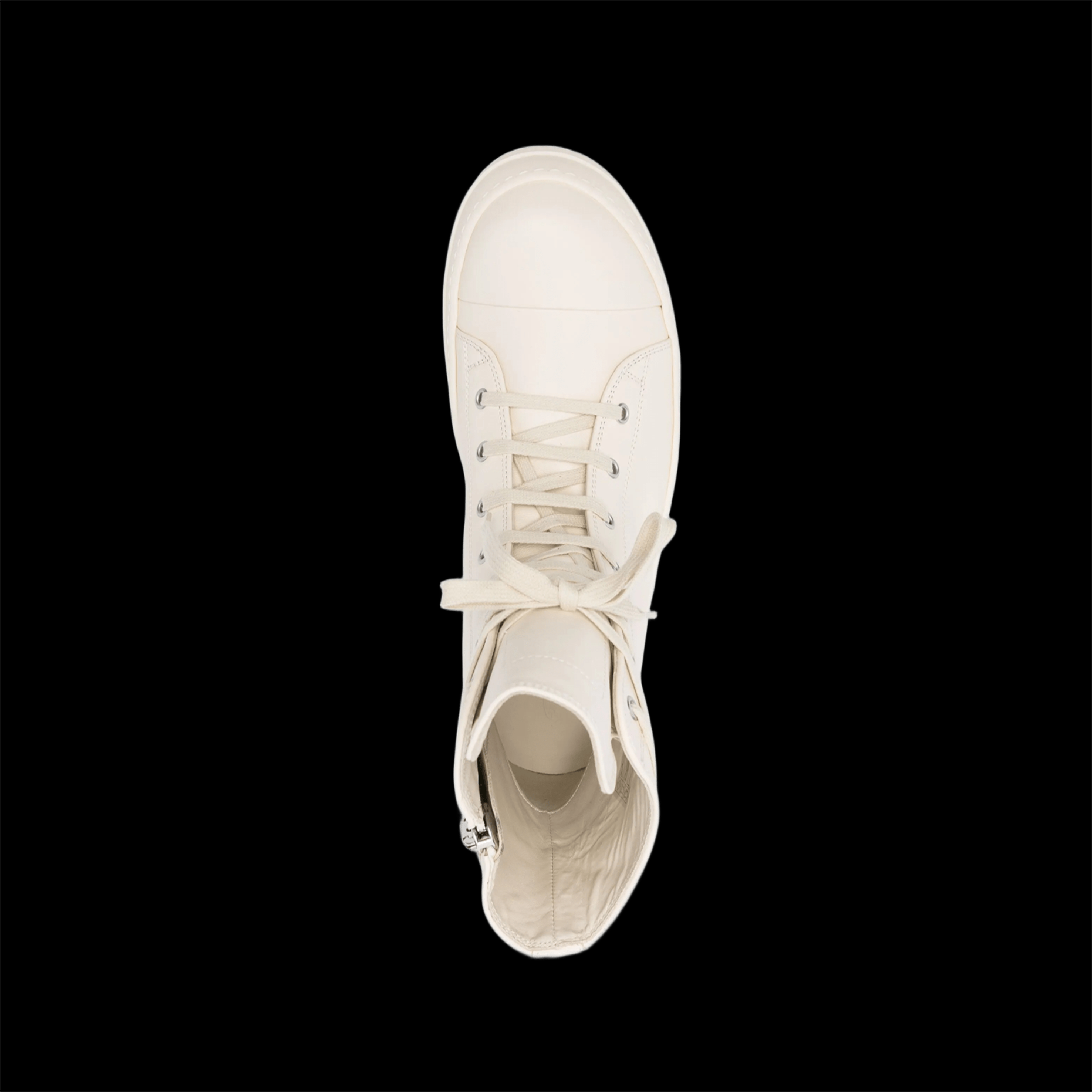 RICK OWENS LEATHER HIGH-TOP WHITE