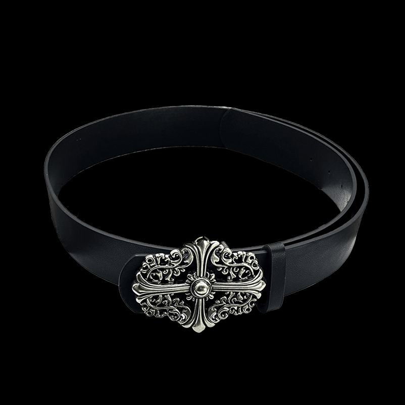 Chrome heart middle cross black/ 2