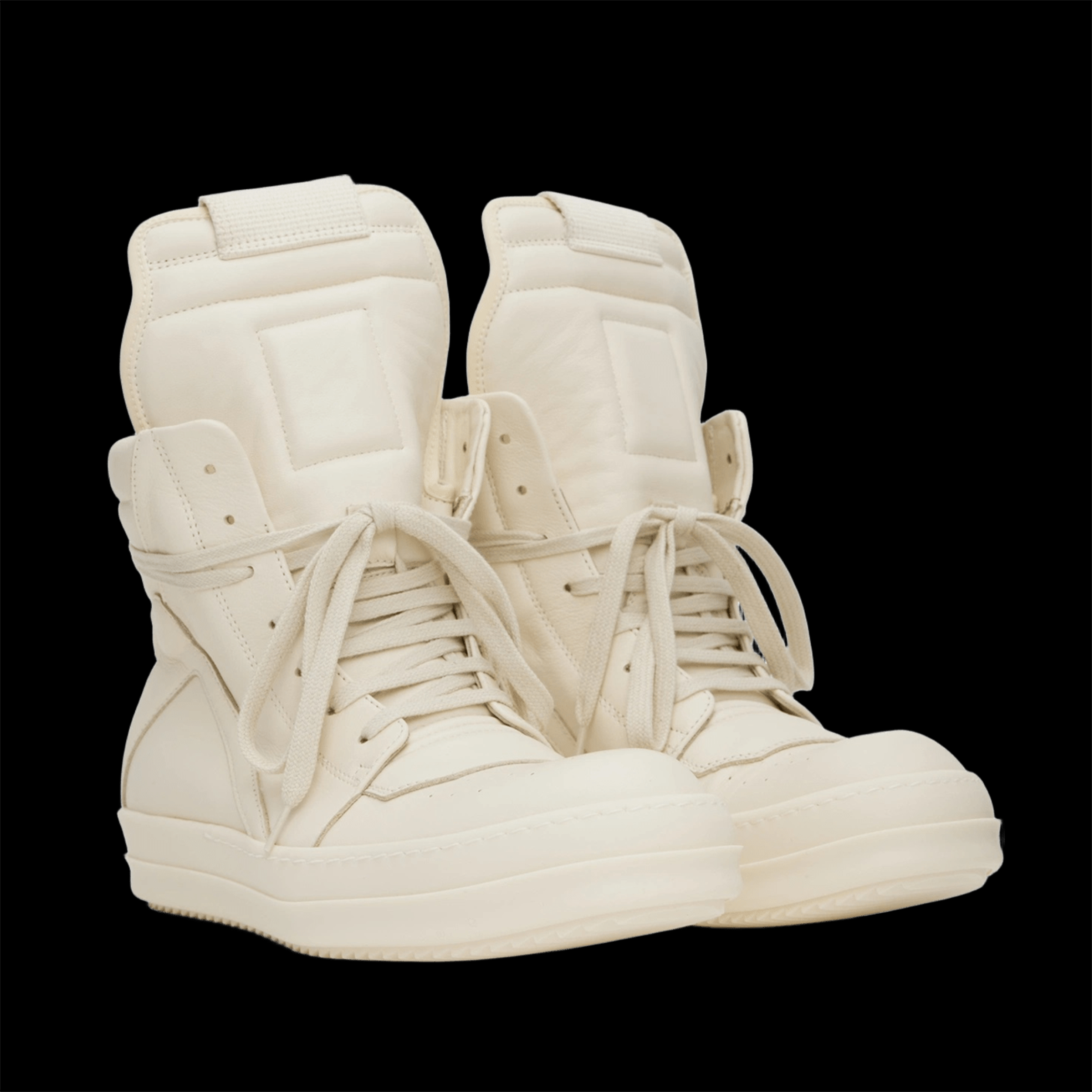 RICK OWENS GEOBASKET WHITE/MILK