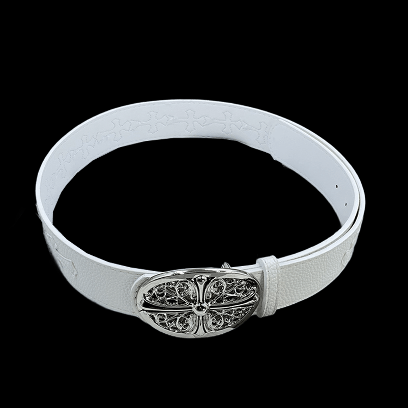 Chrome heart middle cross white