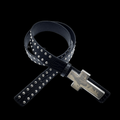 Chrome heart black/silver cross