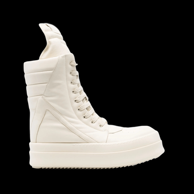 RICK OWENS WHITE HOLLYWOOD MEGA GEOBASKET