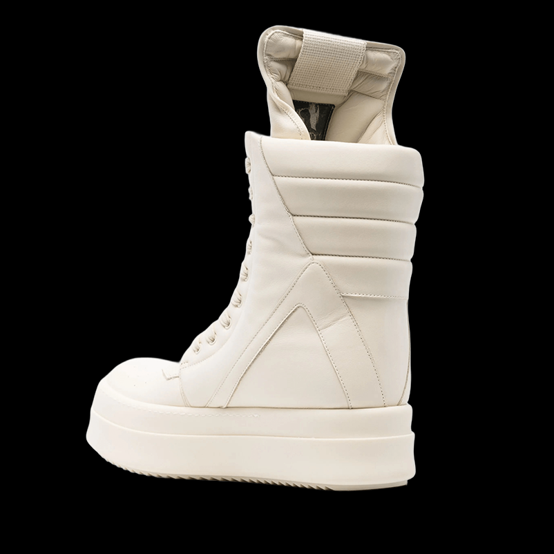 RICK OWENS WHITE HOLLYWOOD MEGA GEOBASKET