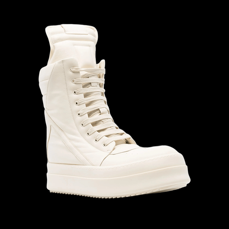 RICK OWENS WHITE HOLLYWOOD MEGA GEOBASKET