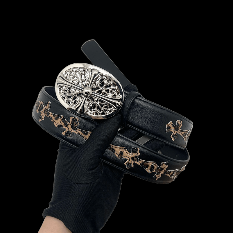 Chrome heart middle cross black/brown