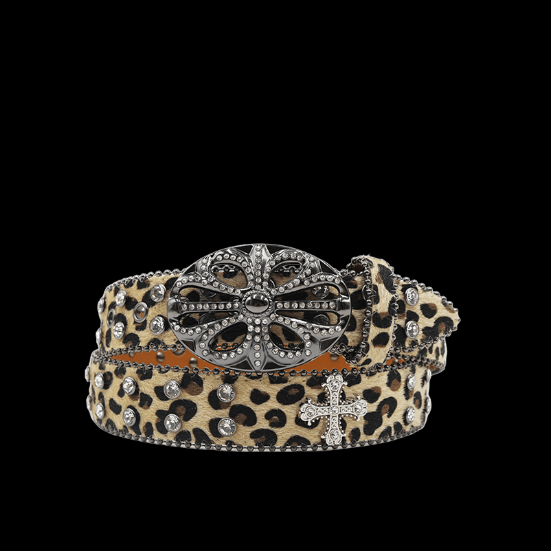 Chrome heart middle cross Pavé Diamonds yellow