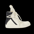 Rick Owens Geobasket Leather Shoes - White & Milk