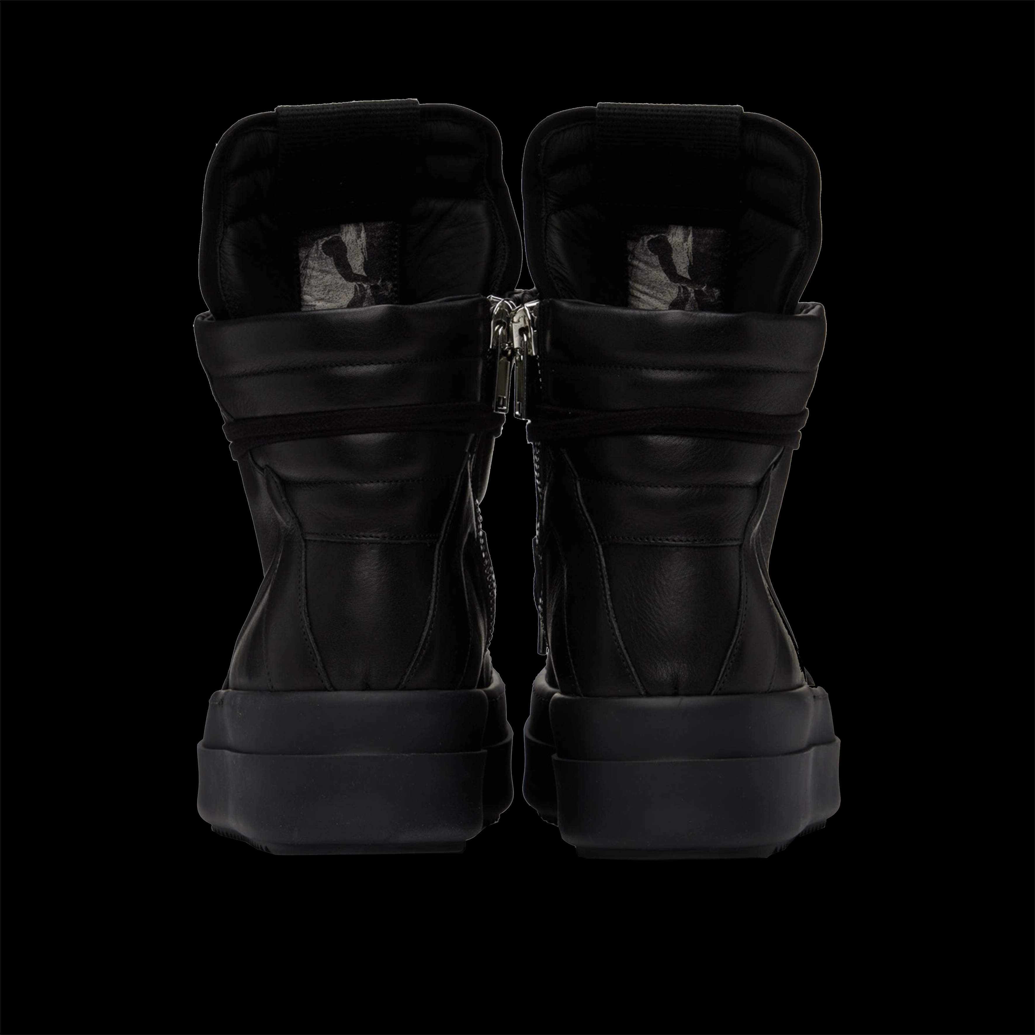 Rick Owens Geobasket Leather Shoes - Black