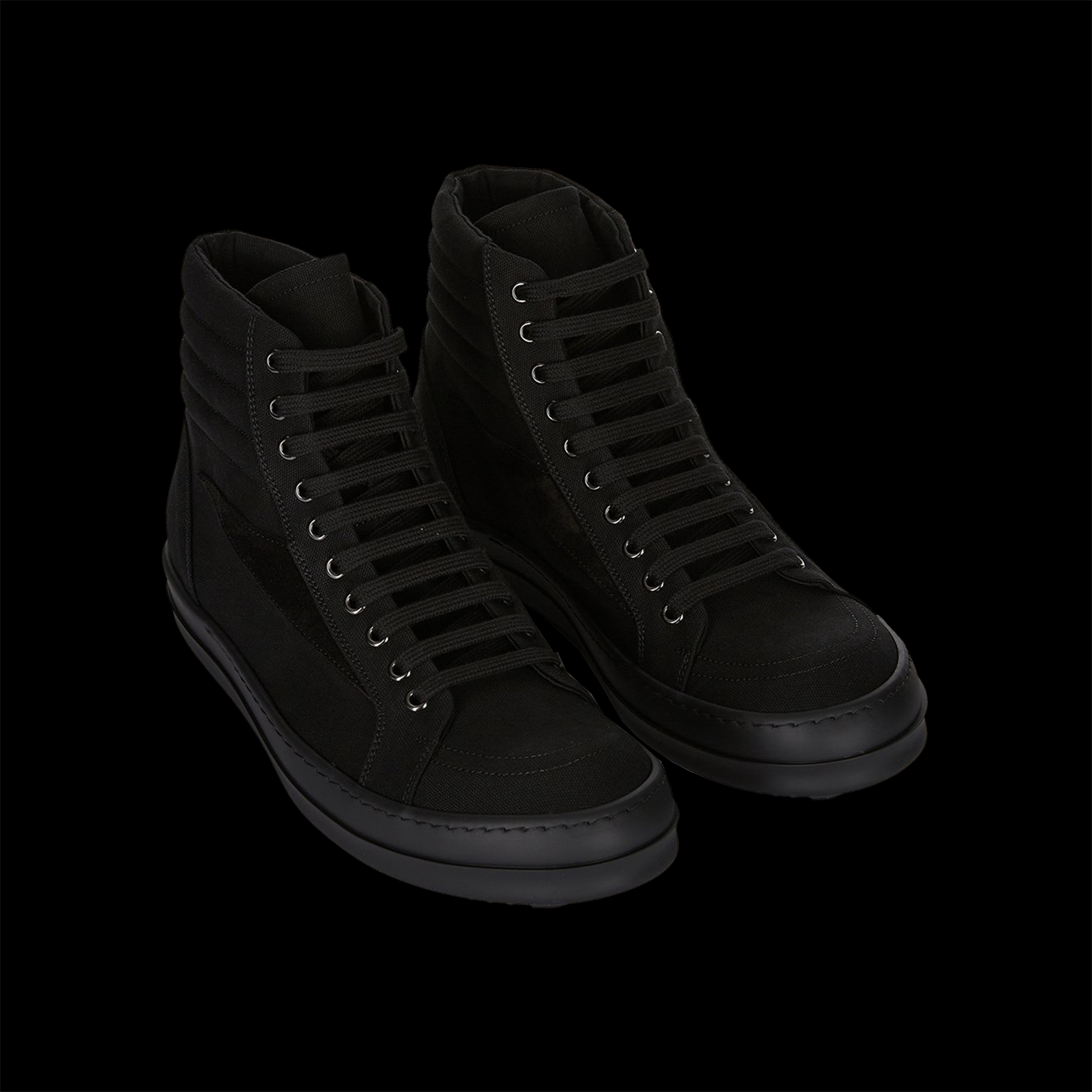 RICK OWENS DRKSHDW SS25 HOLLYWOOD VINTAGE HIGH SNEAKS IN ALL