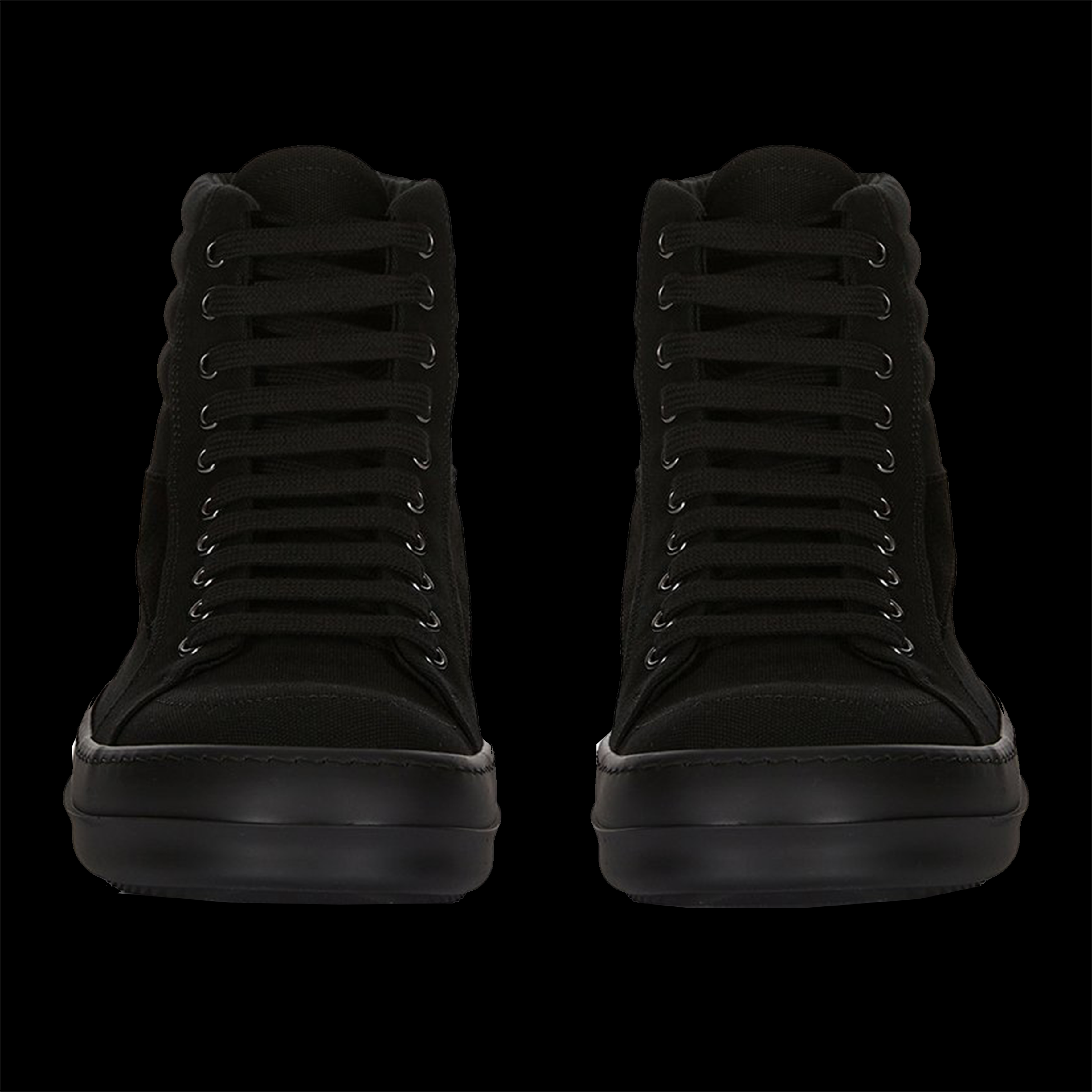 RICK OWENS DRKSHDW SS25 HOLLYWOOD VINTAGE HIGH SNEAKS IN ALL